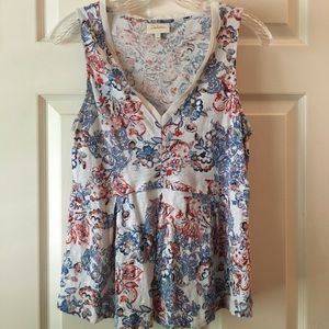 Anthropologie floral tank